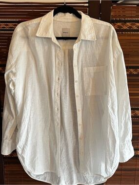 MAEVE White Long Sleeve Boyfriend Button Up SIZE XS